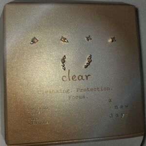 A New Day Gold and Silver Stud Earrings Set